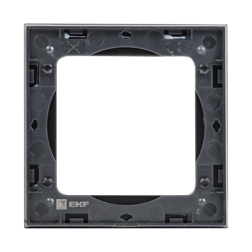 Стокгольм Рамка 1-местная металлическая черная EKF PROxima