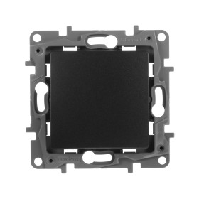 Legrand Etika Антрацит Выключатель 1-клавишный, авт.клеммы, 10AX, 250 В.