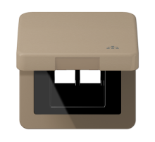 JUNG Накладка и крышка для двойных UAE розеток с символом 