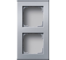 Gira Алюминий Профиль 55 с фронтальным вводом канала, двухместный