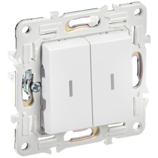 SKANDY Выключ. 2-кл. прох. с инд. 10А SK-V10W арк. бел. IEK