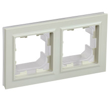 IEK BRITE BASE Бежевый Рамка 2-м IP44 РУ-2-БрКр-44