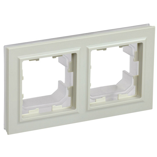 BRITE Рамка 2-мест. IP44 РУ-2-БрКр-44 беж. IEK