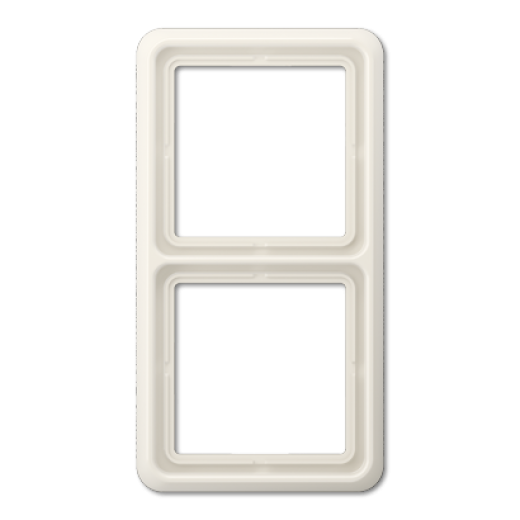 Рамка для вертикальной и горизонтальной установки, 2 поста, дюропласт, слоновая кость, CD500