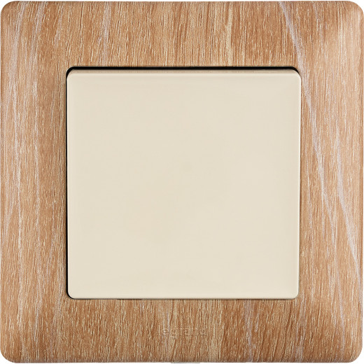 Valena LIFE.Выключатель 10АХ 250В с лицевой панелью.Безвинтовые зажимы.Слоновая кость
