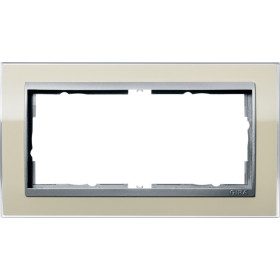 Gira Event Clear Песочный/Алюминий Рамка 2-ая без перегородки