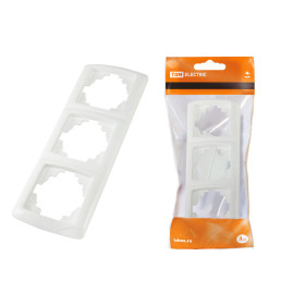 TDM Рамка 3-х постовая вертикальная белая 