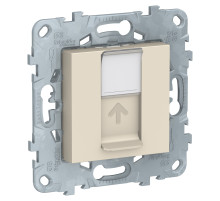 Schneider Electric Unica New Беж Розетка компьютерная, RJ45, одиночная кат. 6 UTP