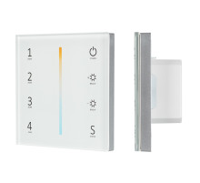 Arlight Панель Sens SMART-P38-MIX White (230V, 4 зоны, 2.4G) (IP20 Пластик, 5 лет)