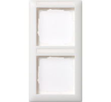 Gira Standard 55 Белый глянец Рамка 2-ая вертикальная с полем для надписи