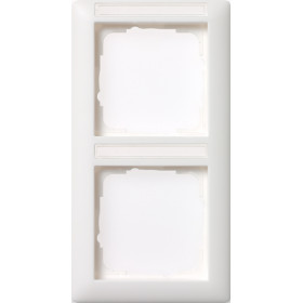 Gira Standard 55 Белый глянец Рамка 2-ая вертикальная с полем для надписи
