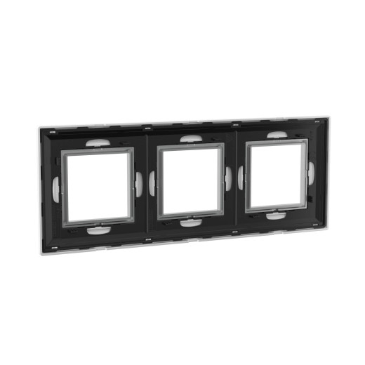 Рамка из металла 3 поста (6 мод.), Avanti, белая