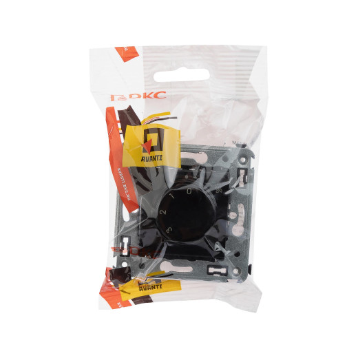 Механизм управления вентиляторами в стену, Avanti, черный квадрат