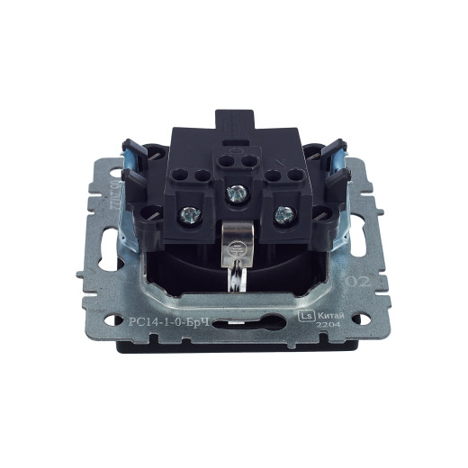 BRITE Роз. с з/к/ш 16А РС14-1-0-БрЧ черн. IEK