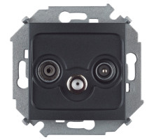 Simon 15 Графит Розетка R-TV-SAT одиночная, винт. зажим