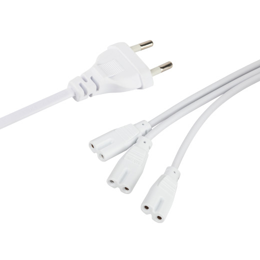 Разветвитель сетевой для линейных светильников ЭРА 3х IEC C7 2pin 2m для подключения 3 светильников