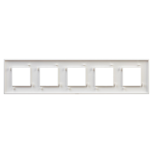 Рамка 5 постов (10 мод.), Avanti, белое облако