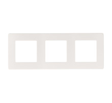 ЭРА Рамка для розеток и выключателей Серия 12 12-5103-01 на 3 поста, Сатин, белый