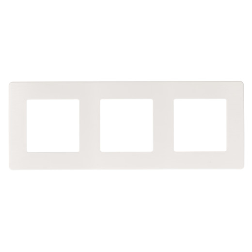 Рамка для розеток и выключателей ЭРА Серия 12 12-5103-01 на 3 поста, Сатин, белый