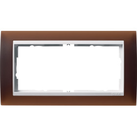 Gira Event Opaque Темно-коричневый/Бел.глянц. Рамка 2-ая без перегородки