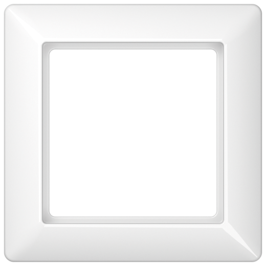 Рамка для вертикальной и горизонтальной установки, 1 пост, дюропласт, белый, AS500