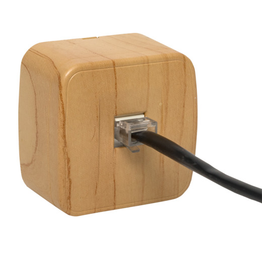 Розетка Phone 1-местная ОП Минск светлое дерево EKF