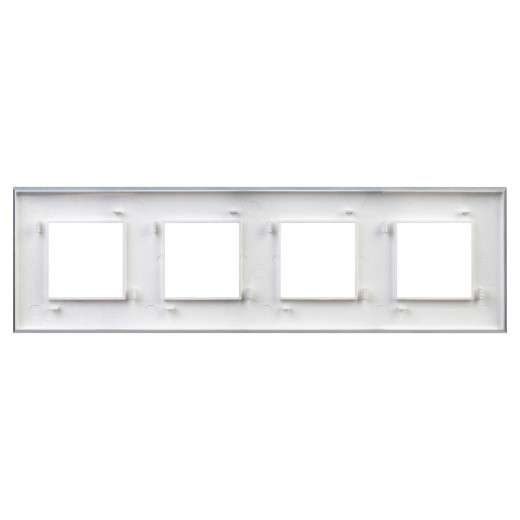 Рамка 4 поста (8 мод.), Avanti, закаленная сталь