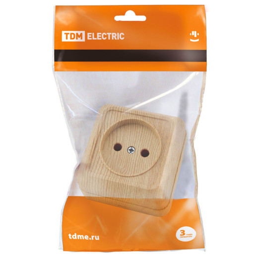 Розетка 2П открытой установки IP20 10А 250В (керамика) сосна 