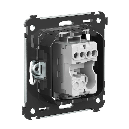 Выключатель одноклавишный в стену, Avanti, черный матовый