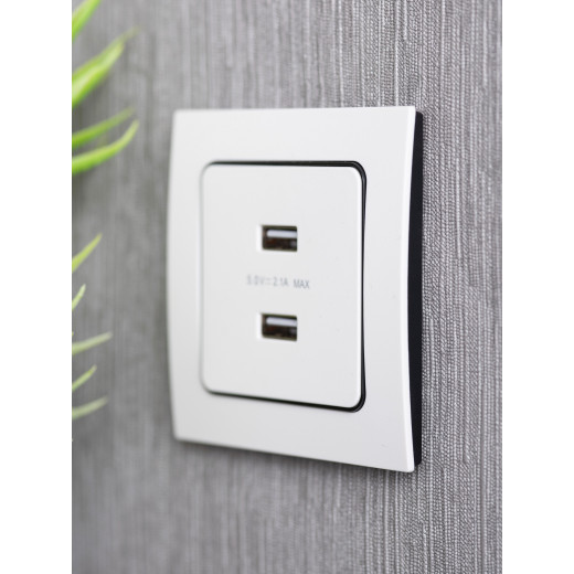 Стокгольм Рамка 1-местная белая с линией цвета черный EKF PROxima