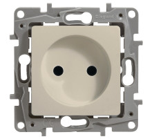 Legrand Etika Сл.кость Розетка с/з, винт. клем. c защитой монт. лапок.