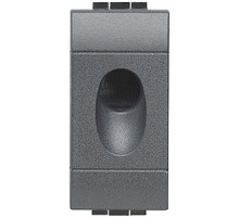 BT LL Антрацит Заглушка, 1 мод с отверстием д=9мм для ввода кабеля.