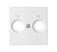 Simon S82 Concept Матовый белый, Накладка для розетки R-TV+SAT с пиктограммой 