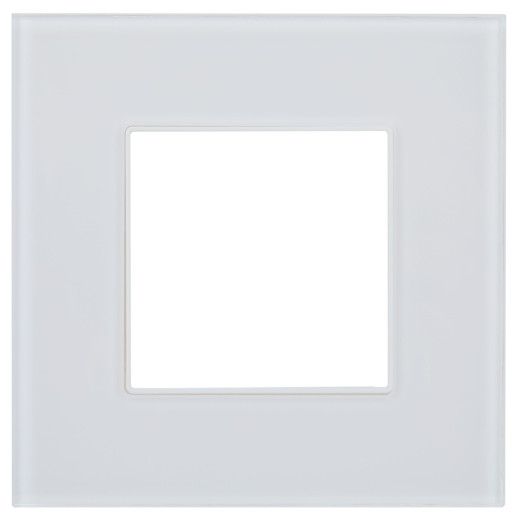 SKANDY Рамка 1-мест. SK-F21W стекло арк. бел. IEK