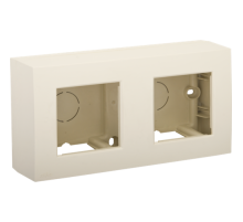 Niko Слоновая кость Монтажная коробка, накладная, 2 поста