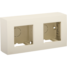 Niko Слоновая кость Монтажная коробка, накладная, 2 поста