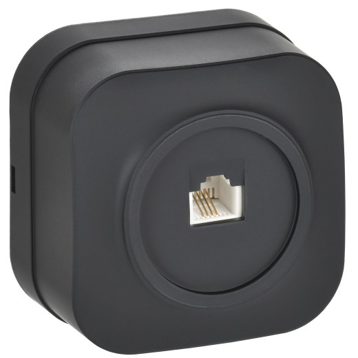 GLORY Роз. телефонная RJ11 о/у РТ20-ХЧм черн. м. IEK