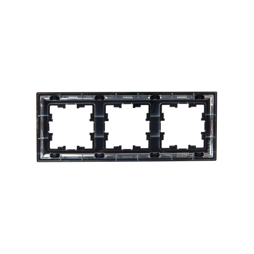 BRITE Рамка 3-мест. РУ-3-Бр хром/черн. IEK