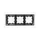 BRITE Рамка 3-мест. РУ-3-Бр хром/черн. IEK