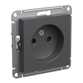 Systeme Electric AtlasDesign Базальт Розетка б/з со шторками, 16А, механизм