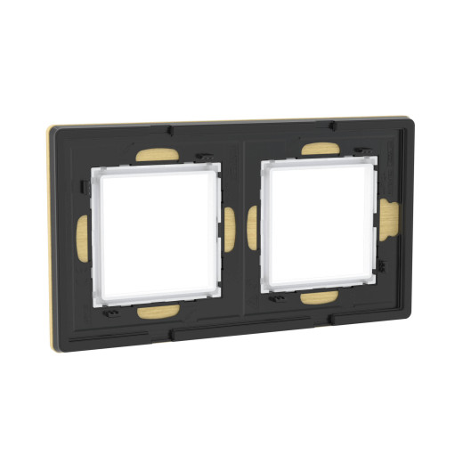 Рамка из натурального дерева 2 поста (4 мод.), Avanti, беленый дуб