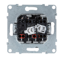 Legrand/Daccord SUNO Алюминий Переключатель двухклавишный 10АХ 250В с подсветкой.