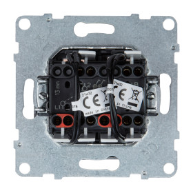 Legrand/Daccord SUNO Алюминий Переключатель двухклавишный 10АХ 250В с подсветкой.