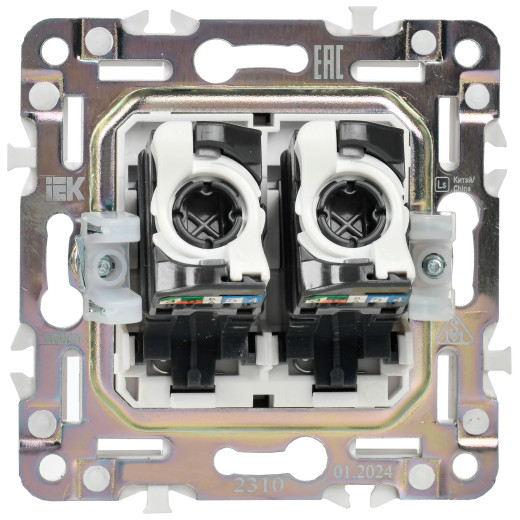 SKANDY Роз. комп. 2-ая RJ45 кат.5E SK-K03N никель IEK