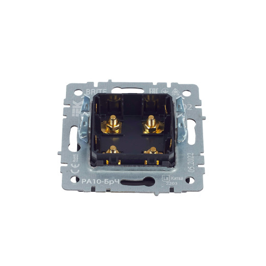 BRITE Аудиорозетка 4-мест. РА10-БрЧ черн. IEK