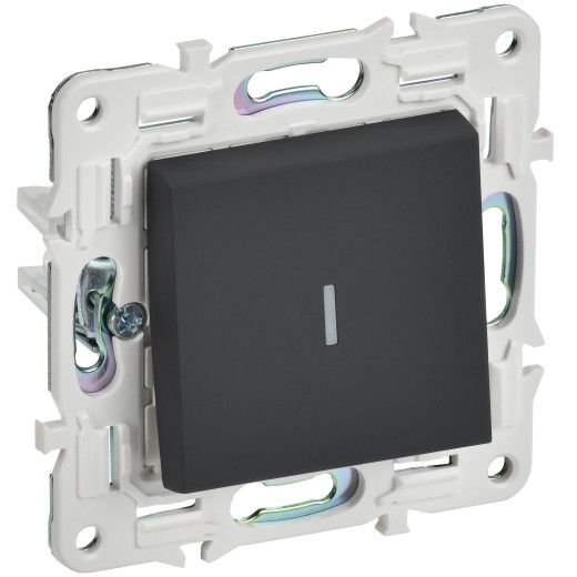 SKANDY Выключ. 1-кл. прох. с инд. 10А SK-V08G граф. IEK