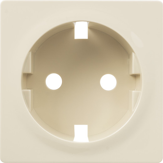 Valena LIFE.Лицевая панель розетки 2К+З.Слоновая кость