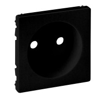 Legrand Valena LIFE Black.  Лицевая панель силовой розетки 2К. Антрацит..