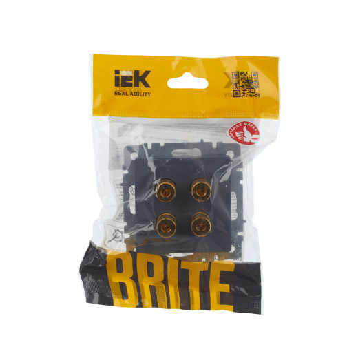 BRITE Аудиорозетка 4-мест. РА10-БрМ мар. IEK