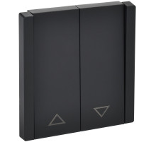 IEK FORTE&PIANO Черный Выключатель жалюзи 10А FP111